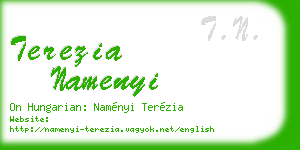 terezia namenyi business card