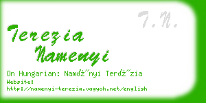 terezia namenyi business card
